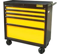 STANLEY Fmht0-74027 Servante 5 Tiroirs - Gamme FATMAX - Amortisseurs De Tiroir - Tapis De Sol En Caoutchouc - Fermeture Centrale Et Sécurisé - Roues Extra Résistantes