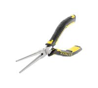 STANLEY FMHT0-80520 Mini Pince À Demi-Rondes/Becs Longs Gamme FATMAX - Design Compact - Ressort De Rappel - Coupe Et Serre - Poignée Bi Matière - Acier Trempé