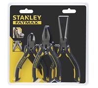STANLEY Fmht0-80524 Mini Pinces, Gamme FATMAX - Design Compact - Ressort De Rappel - Coupe Et Serre - Poignée Bi Matière - Acier Trempé - 3 Pièces