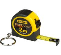 STANLEY FMHT1 -33856 Mètre Ruban Porte-Clés 2M Gamme FATMAX - Large Ruban - 90Cm Sans Casser - Ruban Laqué - Système De Blocage - Crochet 0 Réel - Boitier Abs Antichocs - Boitier Compact
