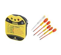 Stanley Fmht82569-6 Testeur Pour Prise Mural Gamme FatMax - Voltage 230V & FatMax 0-65-443 Jeu De 6 Tournevis Isolés 1000V - Gamme FatMax - Fabriqué En France