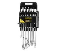STANLEY Fmmt82845-0 Clés Mixtes Gamme FATMAX - Meilleure Résistance - Fourche Orientée À 15° - Système "Anti-Slip" - Meilleure Adhérence Sur La Tête De Vis - Œil Orienté À 15° - Jeu De 12 Pièces