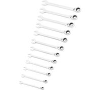 STANLEY Fmmt82849-0 Clés Mixtes À Cliquet Réversible Gamme FATMAX -Forgées Acier Chromé - Résistant - Fourche Anti-Slip Orientée 15° - Œil 15°- Système Inversion - Étui Compact - Jeu 12 Pièces