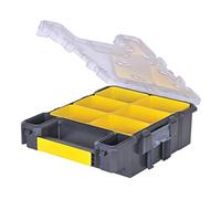 Stanley Fmst1-72378 Boîte Avec Organisateur Gamme FatMax - 6 Compartiments Amovibles - Corps Polypropylène - Étanche - Couvercle Transparent - Poignée Intégrée