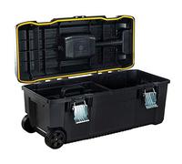 Stanley Fmst1-75761 Gamme Fatmax Boîte À Outils 28" avec Roues/Poignée Télescopique - Structure Polypropylène - Haute Résistance - Porte-Outils Amovible Noir