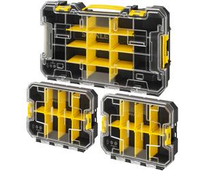 Stanley FMST61150-1 FatMax Pro-Stack Lot de 3 organiseurs (2/3 + 2x1/3)