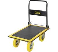STANLEY FATMAX FXWT-704 Camion à Plate-Forme Repliable en Acier - Charge utile de 300 kg - Grandes Roues Robustes - Fabriqué en Acier Lourd et Durable Noir/Jaune