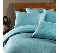 Stanley Hamilton Jacquard Filigrane - King Size, Polycoton, Bleu Canard