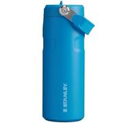 Stanley IceFlow Flip Straw 2.0 Bouteille d'eau 16oz | Paille intégrée à plus grande ouverture | Légère et étanche | Acier inoxydable isotherme | Sans BPA | Azure