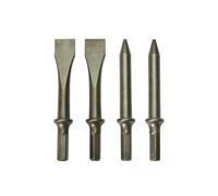Stanley Jeu de 4 burins avec tige hexagonale 10 mm ensemble burins en acier pour travaux de démolition et burinage compatibles