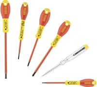 Stanley FatMax 0-65-443 Jeu De 6 Tournevis Isolés 1000V - Gamme FatMax - Fabriqué En France - Liaison Quasi Incassable - Lame En Acier - Protection Polyamide - Poignée Soft-Grip