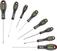 STANLEY 0-65-437 Jeux De 8 Tournevis Gamme FATMAX 2 Electricien 3 Mécanicien 3Ph- Liaison Quasi Incassable - Poignée Soft-Grip - Lame En Acier