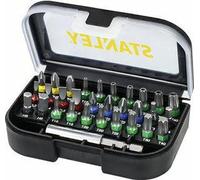 STANLEY Jeu d'embouts de tournevis de, 31 pces, y compris embouts sûrs (Ph, Pz, Sl, Hex, T, TH) et adaptateur magnétique, pour un vissage précis et sûr, STA60490-XJ