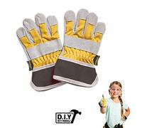 Stanley Jr. Gants de travail pour enfants - Fabriqués en matériau robuste et durable pour une protection optimale pendant les jeux et l'exploration, jaune-noir
