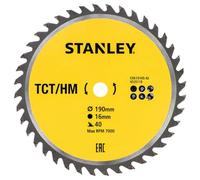 STANLEY - Lame Circulaire TCT 190x16mm - 40 dents ATBS- TA13145-XJ