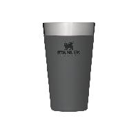 Stanley Adventure Stacking Beer Pint 0.47L - Garder les Boissons Fraîches Pendant 4h - Verre à Bière en Acier Inoxydable - À Empiler - Double Paroi Isolante - Lavable au Lave-Vaisselle - Charcoal