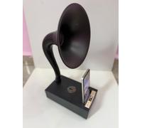 Stanley London Enceinte Bluetooth style gramophone avec support pour téléphone