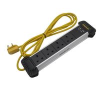 STANLEY® Multiprise 4 Prises + 2 USB - Rangement Câble 3m