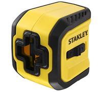 STANLEY Niveau Laser Croix STHT77611-0 - Faisceau Rouge - Portée 10 m - Précision +/- 6 mm - IP50 - Pour pose d'étagères, carrelage et travaux de finition - Livré avec Piles et Support en L Magnétique