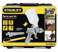 Stanley Pistolet à peinture avec accessoires 161132XSTN - Réservoir 0.6L - Max. 4Bar - Brosse et boîte de rangement incluses - Noir/Argent