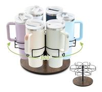 Stanley Porte-gobelet rotatif pour bouteille d'eau Stanley Organiseur de bouteille d'eau empilable pour cuisines, plans de travail et placards, 40 oz