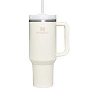 STANLEY Quencher H2.0 FlowState Gobelet isotherme en acier inoxydable avec couvercle et paille pour eau, thé glacé ou café, smoothie et plus encore, crème, 1200 ml