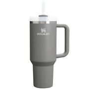 STANLEY Quencher H2.0 FlowState Gobelet isotherme en acier inoxydable avec couvercle et paille pour eau, thé glacé ou café, smoothie et plus encore, gris pierre, 1200 ml