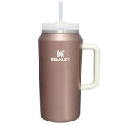 STANLEY Quencher H2.0 FlowState Gobelet isotherme en acier inoxydable avec couvercle et paille Pour eau, thé glacé ou café (Rose Quartz Glow, 1,9 l)