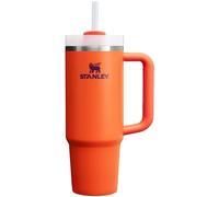 Stanley Quencher H2.0 FlowState Gobelet isotherme en acier inoxydable avec couvercle et paille pour eau, thé ou café glacé, smoothie - Orange et prune, 890 ml