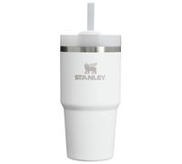 Stanley Quencher H2.0 Gobelet avec paille 591 ml - Couvercle Flowstate à 3 positions - Porte-gobelet compatible avec les voyages - Gobelet isotherme en acier inoxydable - Sans BPA - Givre