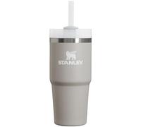 Stanley Quencher H2.0 - Gobelet avec paille de 414 ml - Couvercle Flowstate à 3 positions - Porte-gobelet compatible avec les voyages - Gobelet isotherme en acier inoxydable - Sans BPA - Cendré