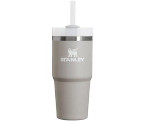 Stanley Quencher H2.0 - Gobelet avec paille de 414 ml - Couvercle Flowstate à 3 positions - Porte-gobelet compatible avec les voyages - Gobelet isotherme en acier inoxydable - Sans BPA - Cendré