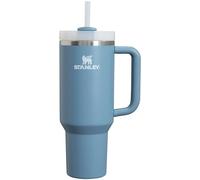 STANLEY Quencher H2.0 - Gobelet avec poignée et paille - Couvercle Flowstate 3 positions - Porte-gobelet compatible avec les voyages - Gobelet isotherme en acier inoxydable - Sans BPA - Indigo
