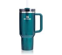 Stanley Quencher H2.O FlowState Fluted Tumbler gobelet en acier inoxydable avec paille grand format Marina Shine 1180 ml