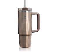 Stanley Quencher H2.O FlowState Fluted Tumbler gobelet en acier inoxydable avec paille medium Pale Gold Shine 890 ml