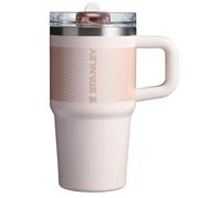 STANLEY Quencher ProTour Gobelet avec paille à rabat de 591 ml - Paille et poignée intégrées - Gobelet isotherme en acier inoxydable - Sans BPA - Rose quartz délavé