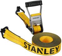 STANLEY S10000J Sangle à cliquet Noir/Jaune 5,1 cm x 7,1 m avec Double Crochets en J - Charge de Travail sûre de 1,5 kg/Résistance à la Rupture de 4,5 kg