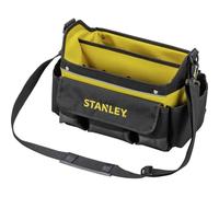 STANLEY Sac à outils ouvert 12" 600 deniers, charge 15 kg, STST1-70718 | Poignée en acier usage intensif, rangement multi-poches pour petites pièces, bandoulière confortable réglable