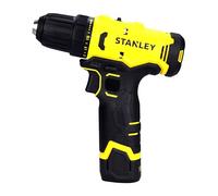 STANLEY SCD10D1-IN (12 V) Perceuse sans fil brossée, batterie 1 x 2 Ah et chargeur 1,5 A, lumière LED, interrupteur de déclenchement à vitesse variable, bouton avant/arrière, mandrin de 10 mm, réglage