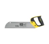 STANLEY 2-17-204 Gamme FATMAX Scie Panneaux - Fabriquée En France - Denture Universelle 13 Dents - Traitement HardPoint - Poignée Bi-Matière Pour Gaucher Et Droitier