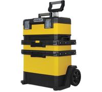 STANLEY - Servante d'Atelier Bimatière 53L - 1-95-621 - Boite à outils amovible + 1 tiroir 10cm + Coffre de rangement grande cap
