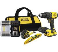 Stanley SFMCK101D1S FatMax V20 Perceuse-visseuse avec accessoires (18V/1x2,0Ah), sac
