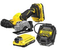 Stanley Mini scie circulaire FATMAX V20 SFMCM300D2-QW 75 mm Brushless 18V 2 batteries 2 Ah