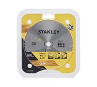 Stanley Lame de scie circulaire STA10080 CV – chromée 140 mm x 100 dents x 12,7 mm – Noir/Jaune