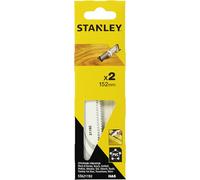 Stanley STA21192 Lames de scie HAS pour bois, bois avec clous, plastique, 152mm, lot de 2