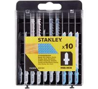Stanley Lames en T pour scie sauteuse STA28050 noir – set de 10 pièces