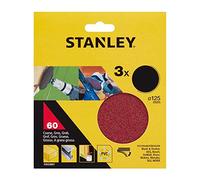 STANLEY STA32067-XJ 3 discos 125mm para amoladoras y taladros. Autoadherentes