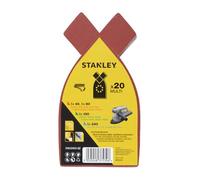 STANLEY STA32452-QZ 20 hojas de lija para Multilijadora. Grano Surtido