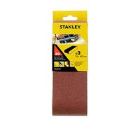 STANLEY STA33101-XJ 3 Bandas de lija. 75 x 457 mm.Grano 80, Marron