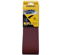 Stanley STA33206-XJ Bandes abrasives 75x533mm, 1x P60, 1x P80, 1x P100, lot de 3